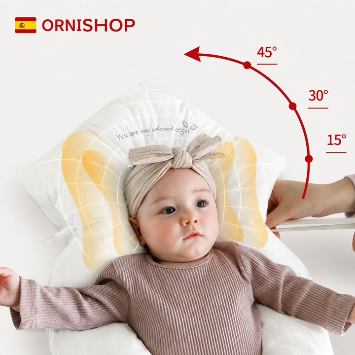 Cojín de confort portátil para bebé. Descanso infantil seguro en cuna, moisés o mientras viaja.