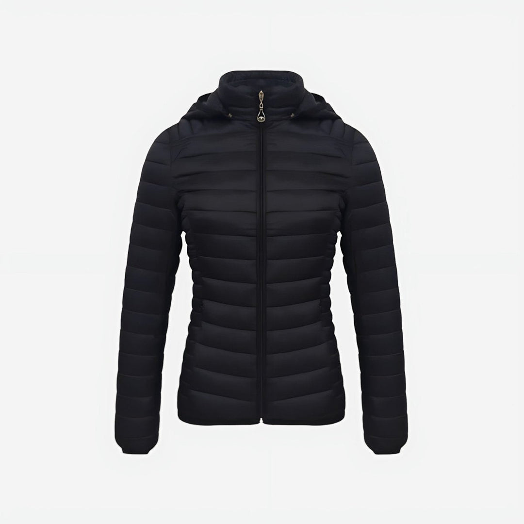 Chaqueta de aventura para mujer, acolchada y repelente al agua. Perfecta para exterior en otoño e invierno.