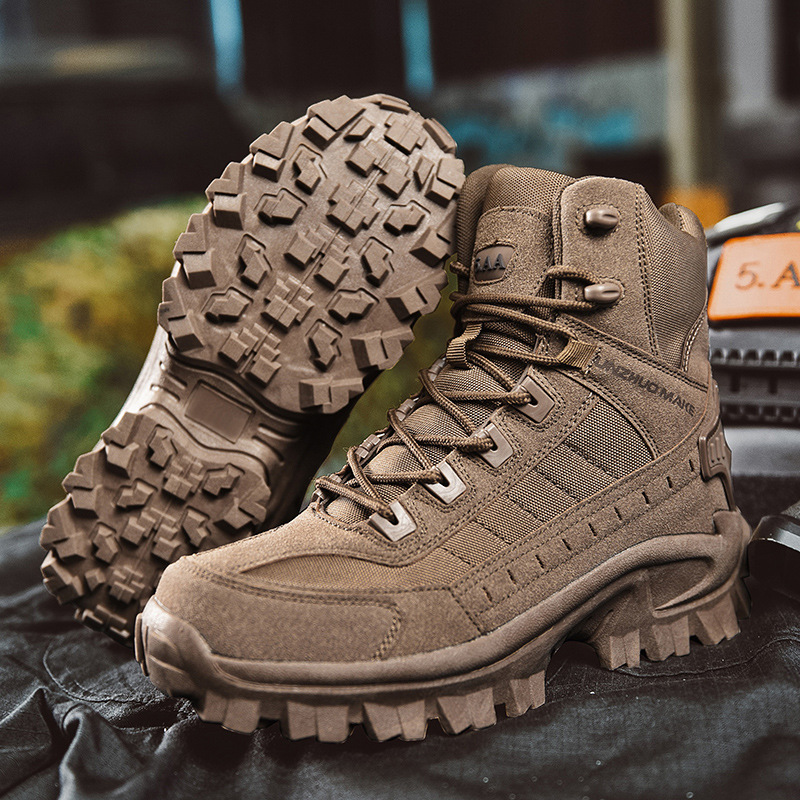Calzado de aventura impermeable, botas tácticas duraderas para hombre y mujer.