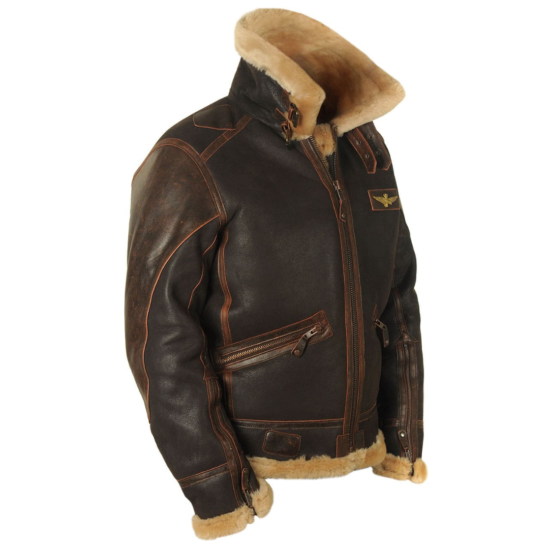 Chaqueta bomber para hombre, cálida y con estilo. Cuello de borreguillo, perfecta para el invierno y otoño.
