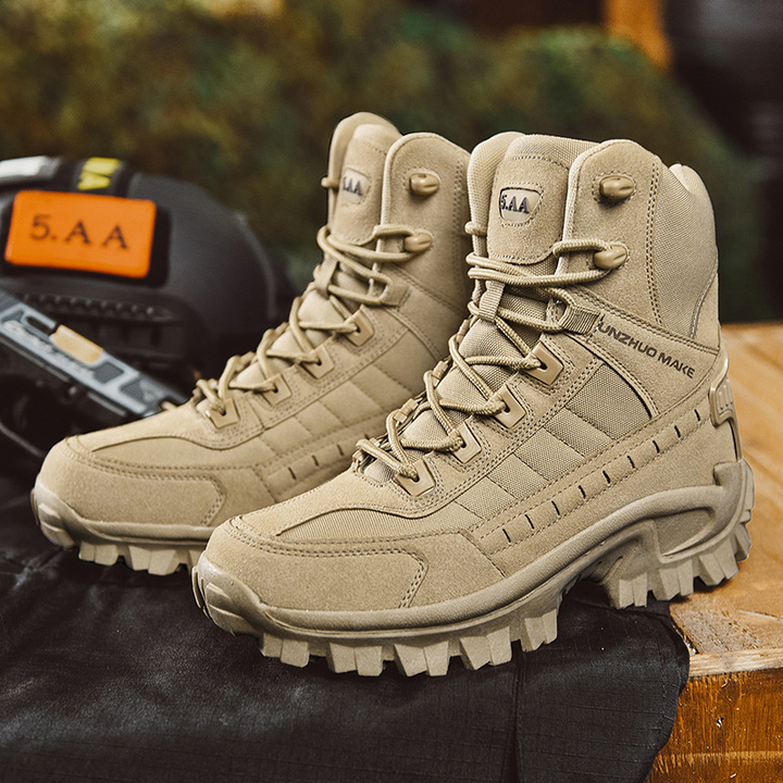 Botas tácticas unisex con suela antipinchazos, impermeables para uso exterior.