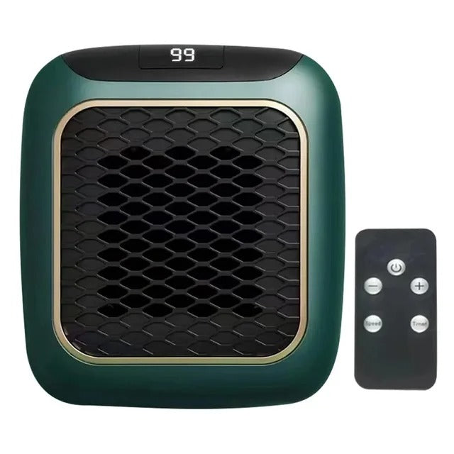 Calefactor eléctrico portátil bajo consumo 800W. Seguro y fácil de usar para una calefacción óptima en cualquier lugar.