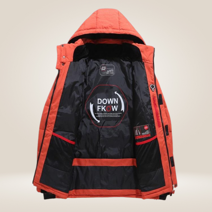 Cazadora de invierno acolchada para hombre, impermeable y transpirable, ideal para la nieve.