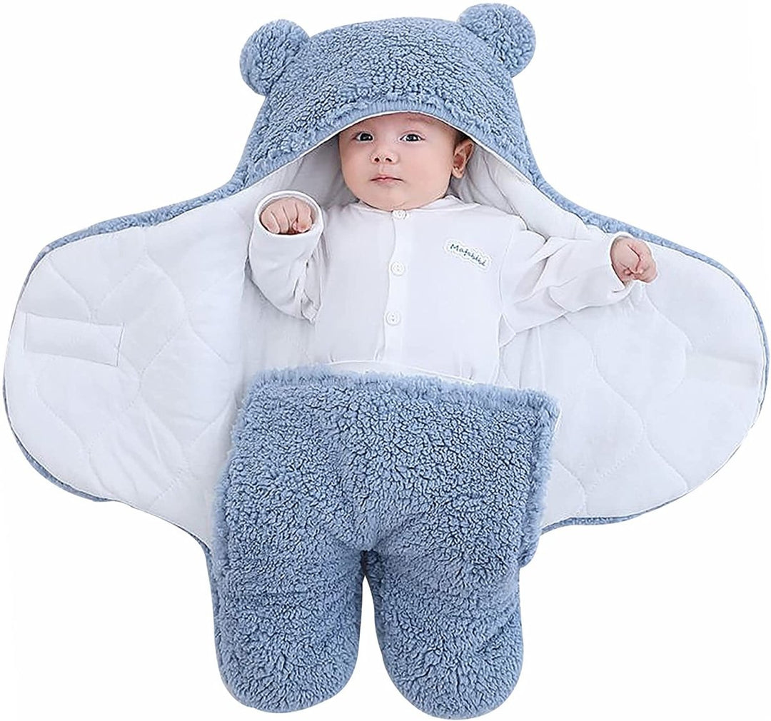 Textil bebé forro polar, saco con orejas osito. Regalo perfecto para abrigo infantil y comodidad.