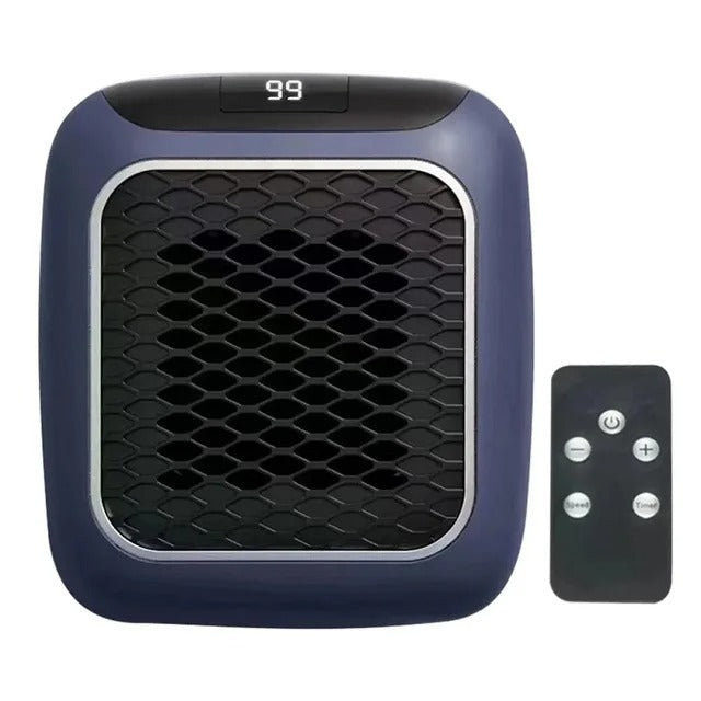Radiador eléctrico compacto 800W, ideal para espacios pequeños. Ofrece calor portátil de bajo consumo en el hogar.