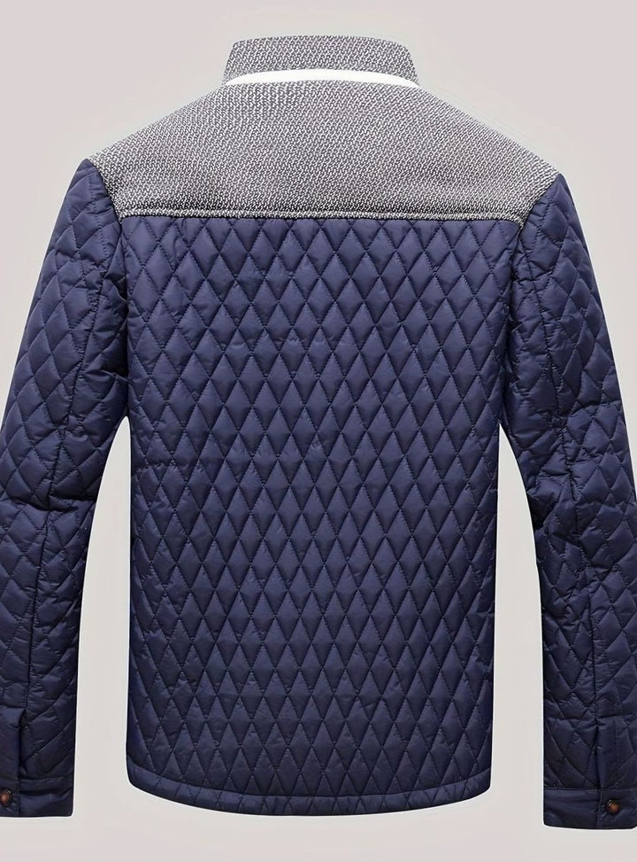 Chaqueta casual de invierno para hombre, acolchada, cuello mao, muy abrigadora.