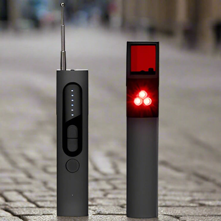 Escáner detector RF de cámaras ocultas inalámbricas. Herramienta anti-espía profesional para seguridad.