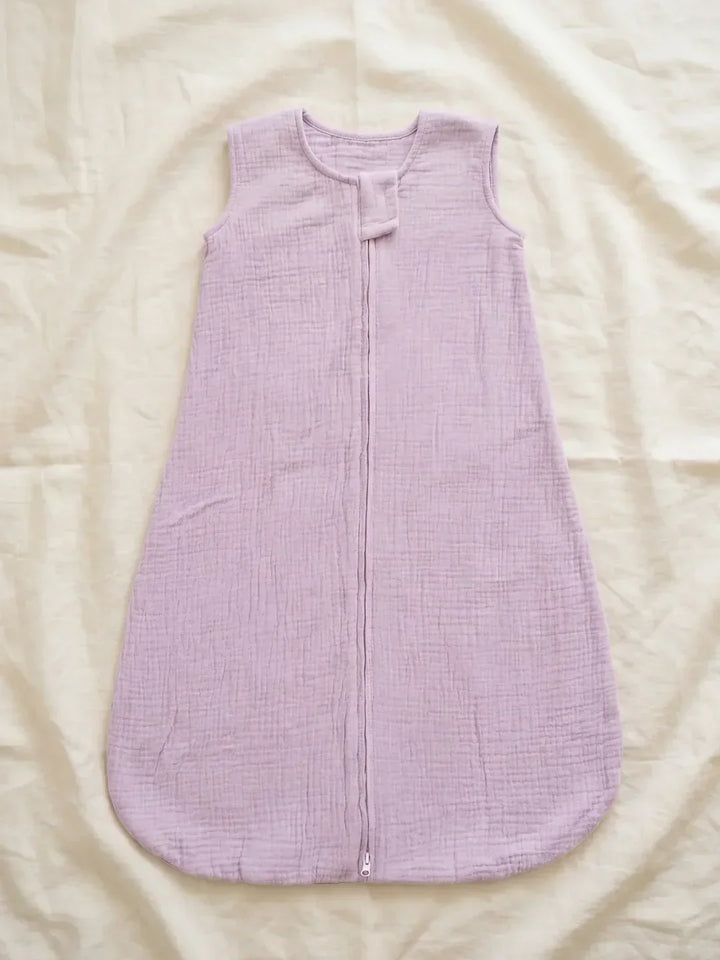 Saco de dormir de verano para bebé, fabricado en algodón transpirable y fresco.
