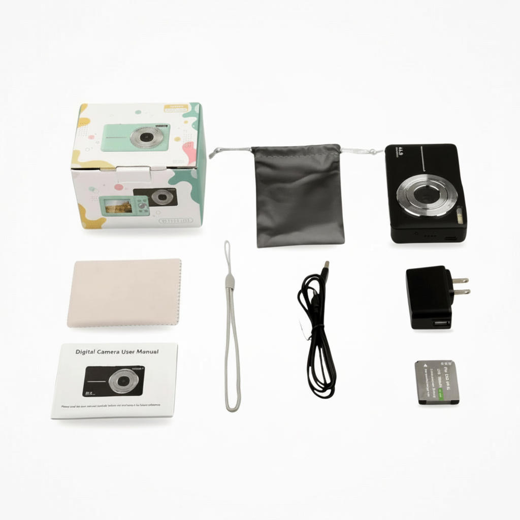 Regalo ideal: cámara digital vintage para fotos y video Full HD. Estilo retro y compacta.