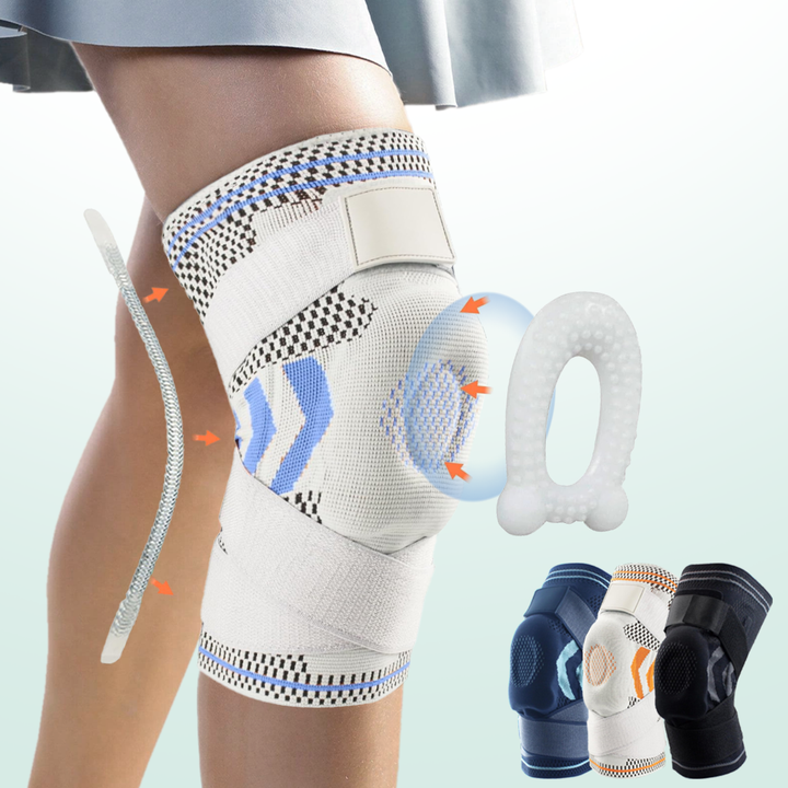 Rodillera de compresión para hombres y mujeres, ideal para fitness y prevención de lesiones.