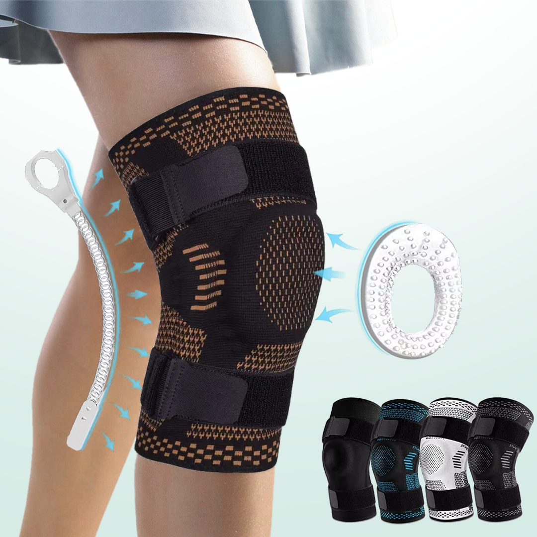 Soporte de rodilla unisex para deporte, fitness y alivio del dolor, con compresión efectiva.