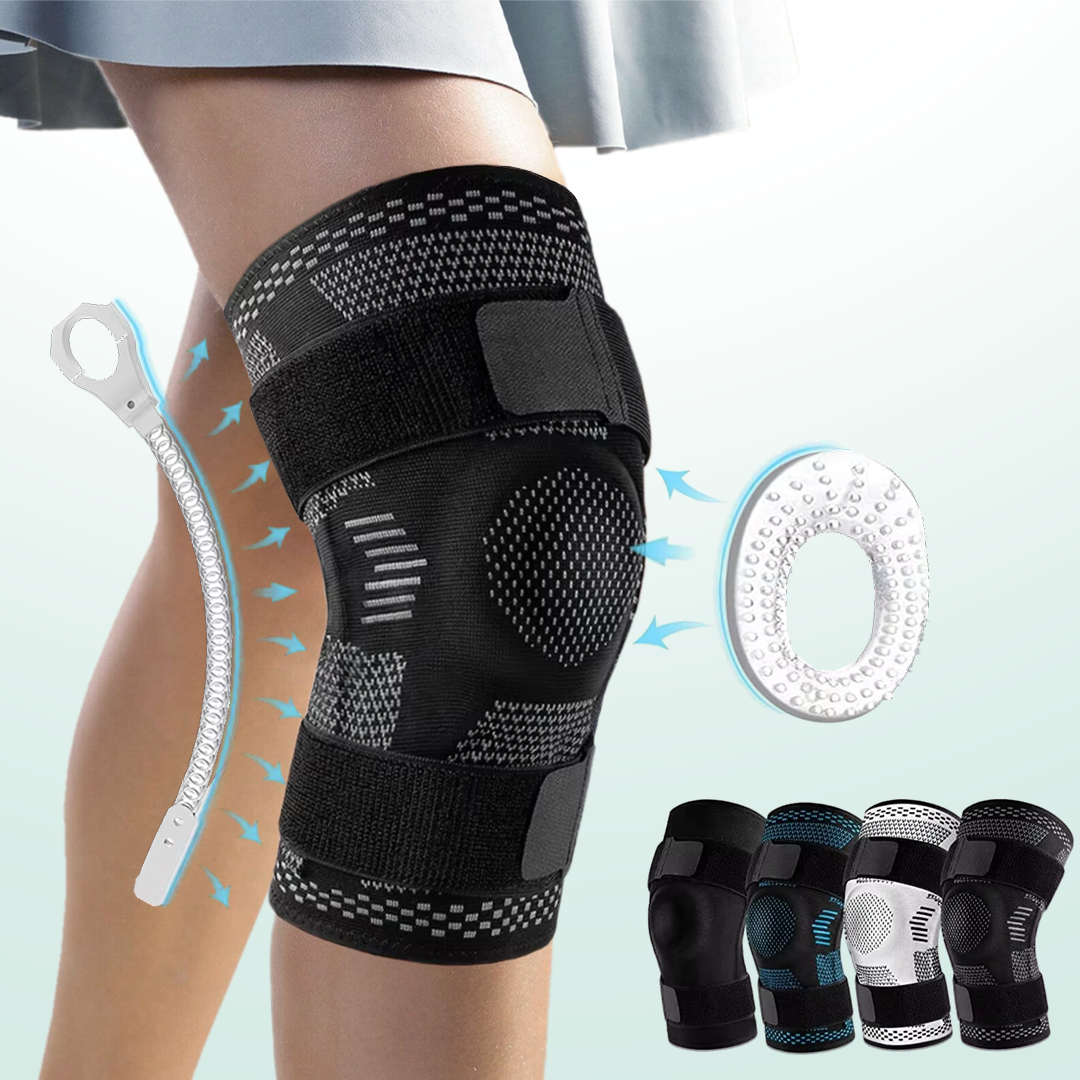 Soporte de rodilla de compresión para estabilidad articular, adecuado para uso diario y deporte.
