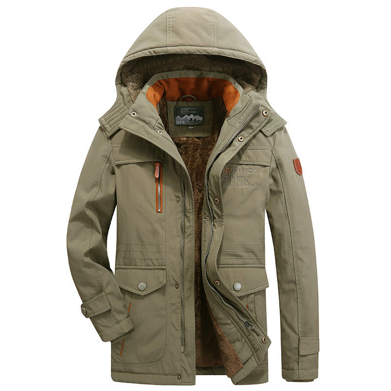 Abrigo acolchado de invierno para hombre, cortavientos y cálido, perfecto para moda masculina urbana.