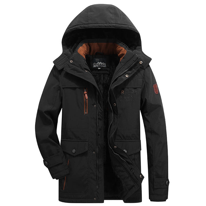 Abrigo de invierno para hombre con capucha, protector contra el frío extremo, impermeable y elegante.