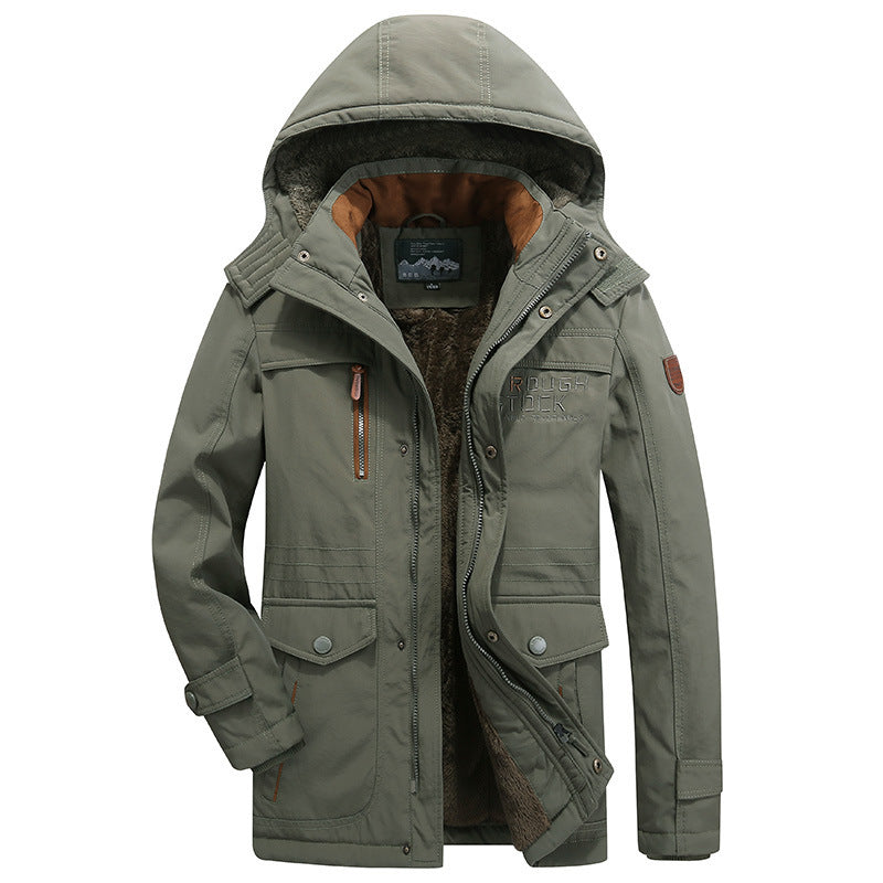 Abrigo de invierno moderno para hombre, impermeable y con capucha, ideal para un estilo masculino versátil.