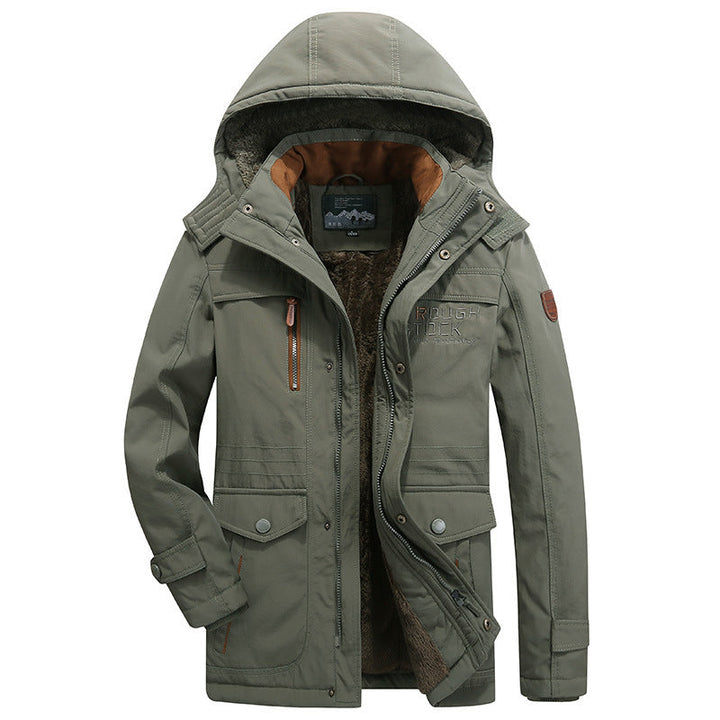 Abrigo de invierno moderno para hombre, impermeable y con capucha, ideal para un estilo masculino versátil.