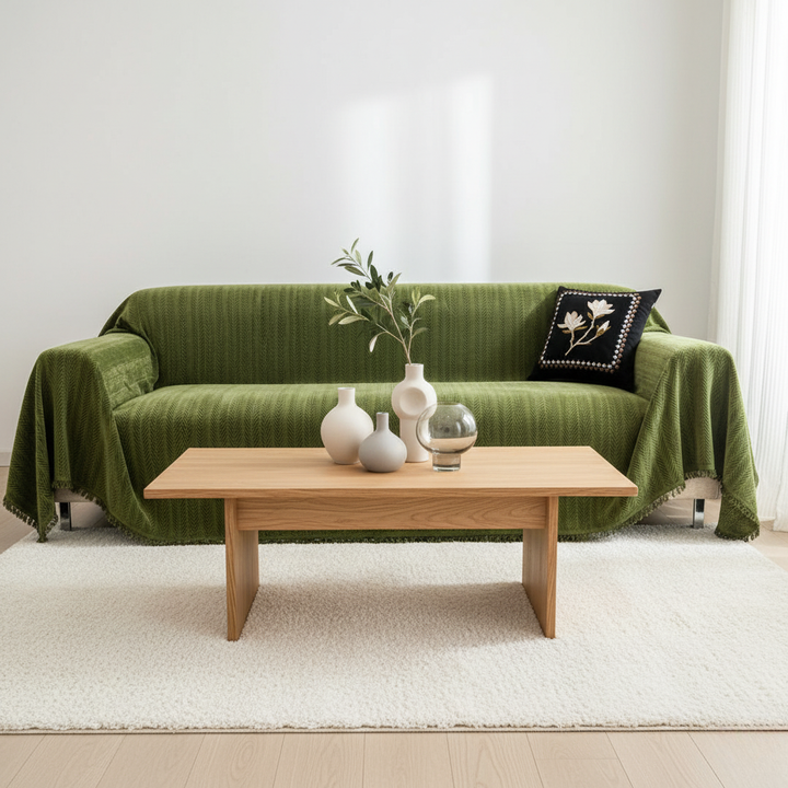 Protector de sofá de chenilla con diseño chevron, antideslizante y lavable, protege tus muebles con estilo.
