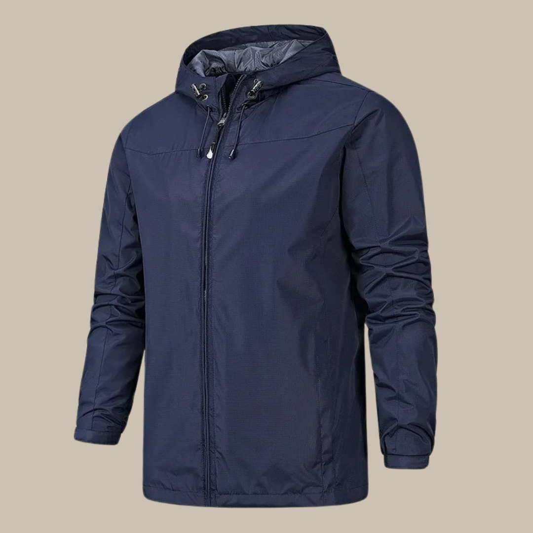 Abrigo de invierno cálido para hombre con capucha, ideal para frío extremo.