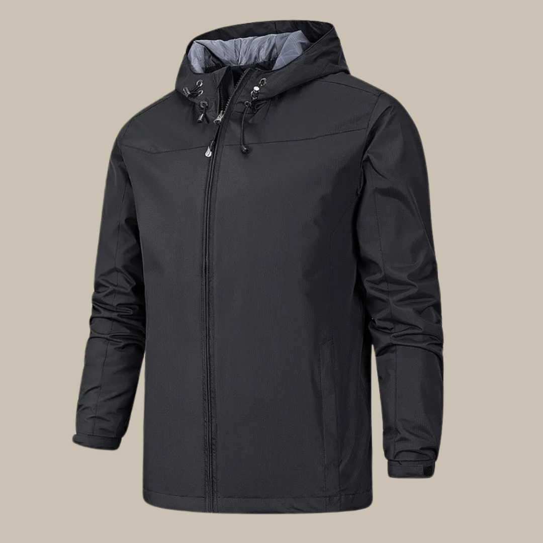 Chaqueta resistente para hombre, abrigo de invierno con capucha, protector contra frío y viento.