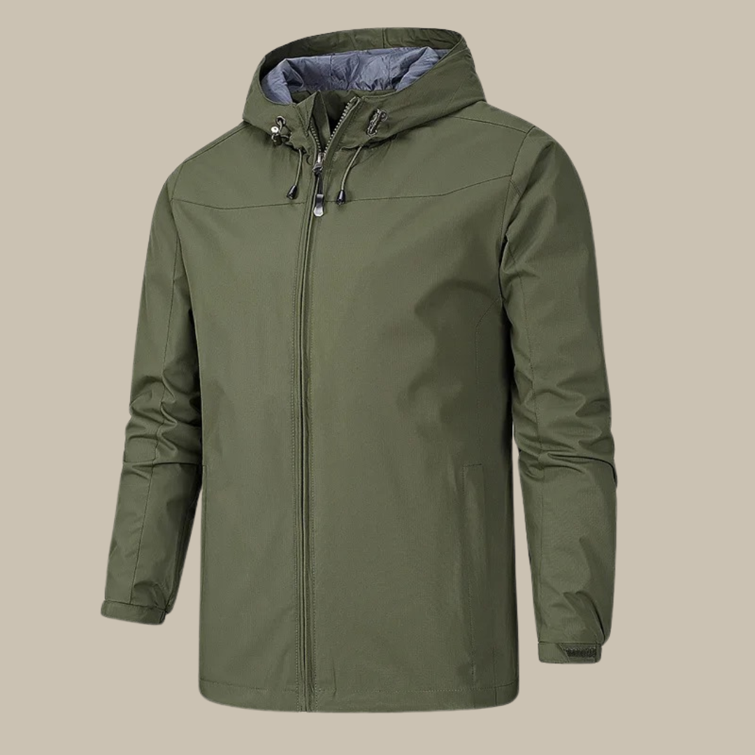 Abrigo de invierno para hombre con capucha ajustable, cálido y resistente para temperaturas frías.