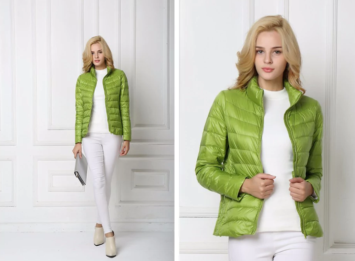 Confort y estilo: chaqueta impermeable mujer, protección contra el frío y la lluvia, diseño casual.