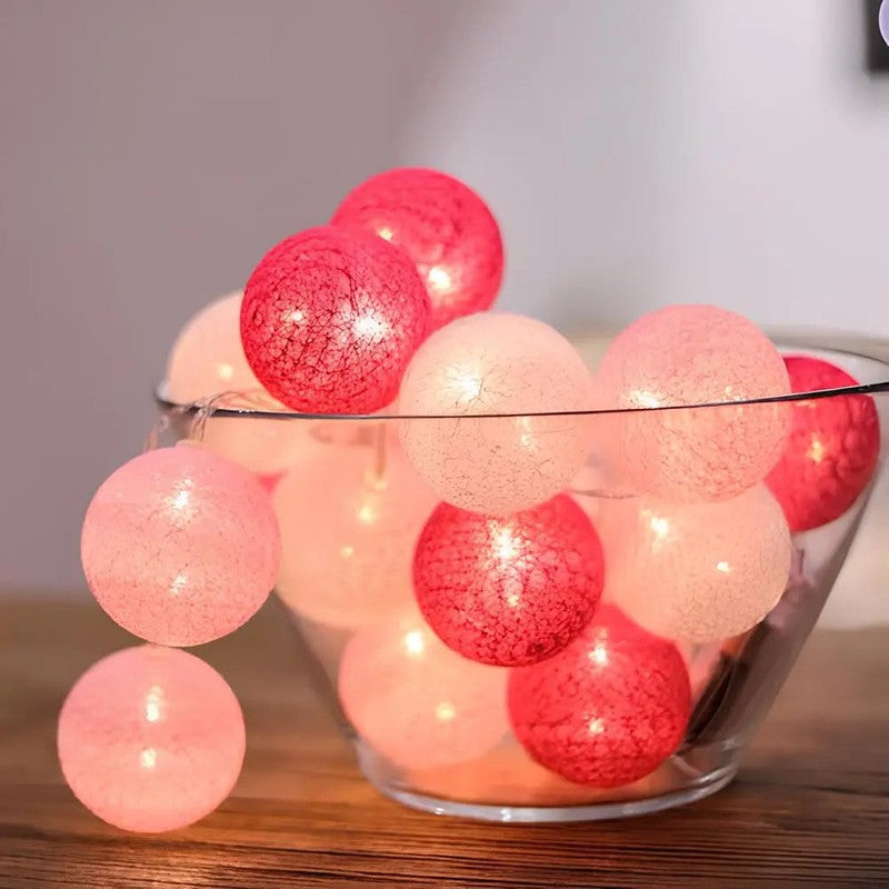 Luces LED de ambiente, guirnalda con bolas decorativas para tu casa.