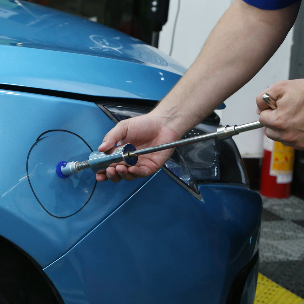 Kit de reparación de abolladuras para coche, herramienta fácil de bricolaje, sin dañar la chapa del automóvil.