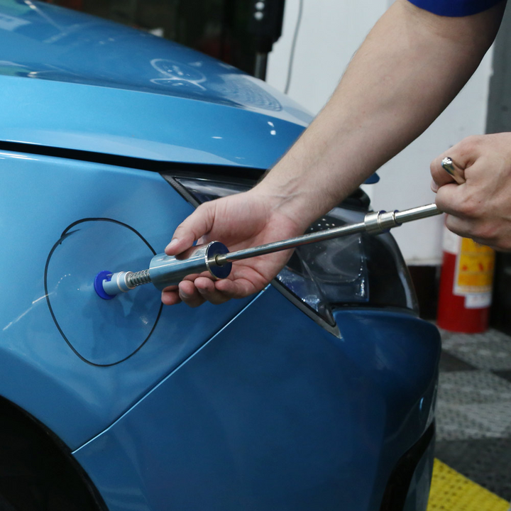 Kit de reparación de abolladuras para coche, herramienta fácil de bricolaje, sin dañar la chapa del automóvil.