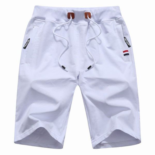 Pantalones de verano ajustables de algodón para hombre, con bolsillos laterales con cremallera, estilo casual.