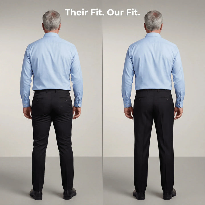 Pantalones de vestir de hombre, corte contemporáneo, elásticos y antiarrugas; versátiles para el día a día.