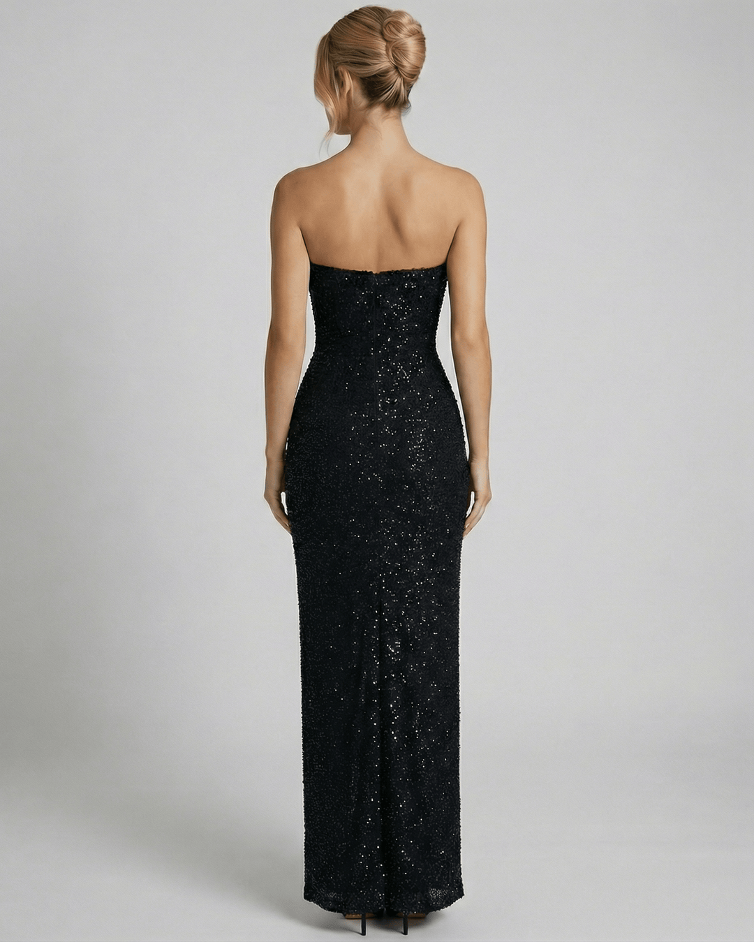 Vestido de noche blanco formal Orion para mujer, glamuroso y elegante, perfecto para ocasión especial.