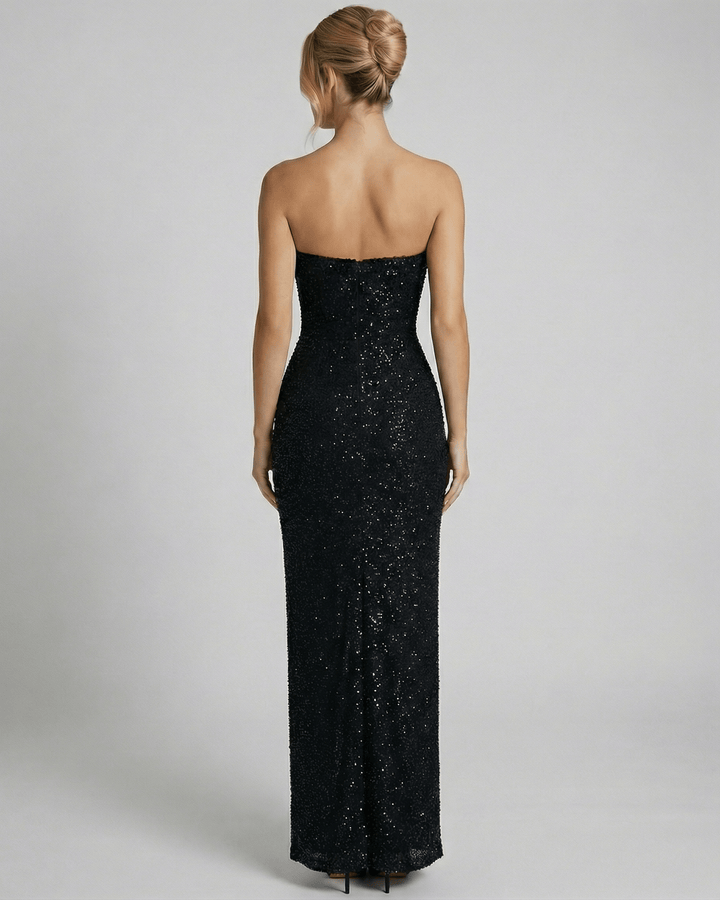 Vestido de noche blanco formal Orion para mujer, glamuroso y elegante, perfecto para ocasión especial.