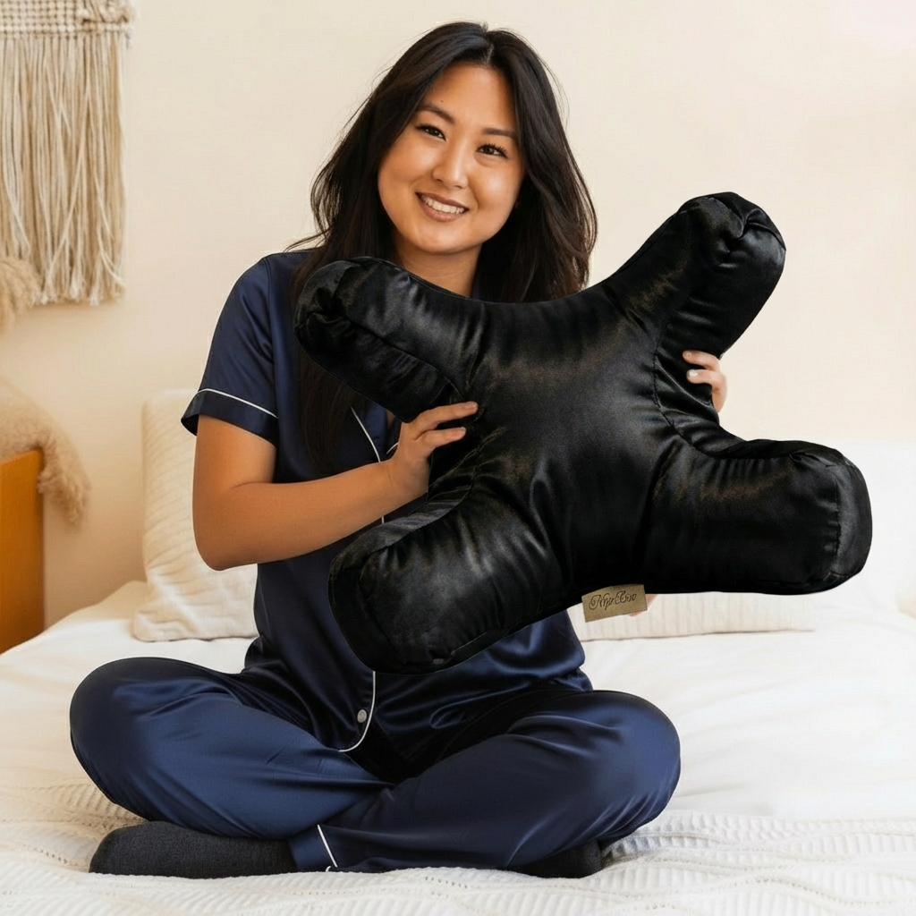 Bienestar y belleza con almohada de satén. Ergonómica, protege contra arrugas y cuida el cabello durante el sueño.