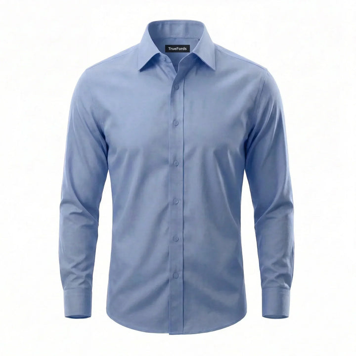 Look profesional con camisa hombre sin planchado. Antiarrugas, cuidado fácil y máximo confort elástico.