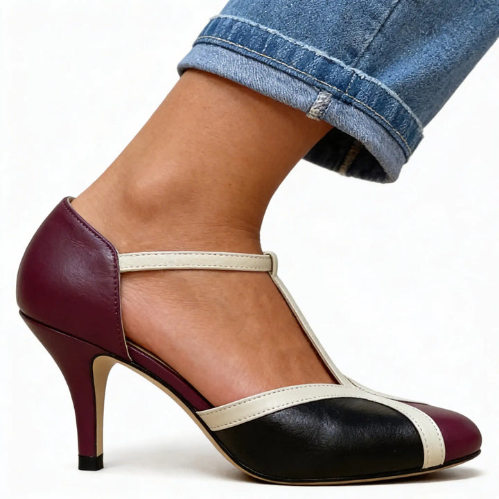 Tacones de piel versátiles, elegantes para primavera/verano. Comodidad para mujer.