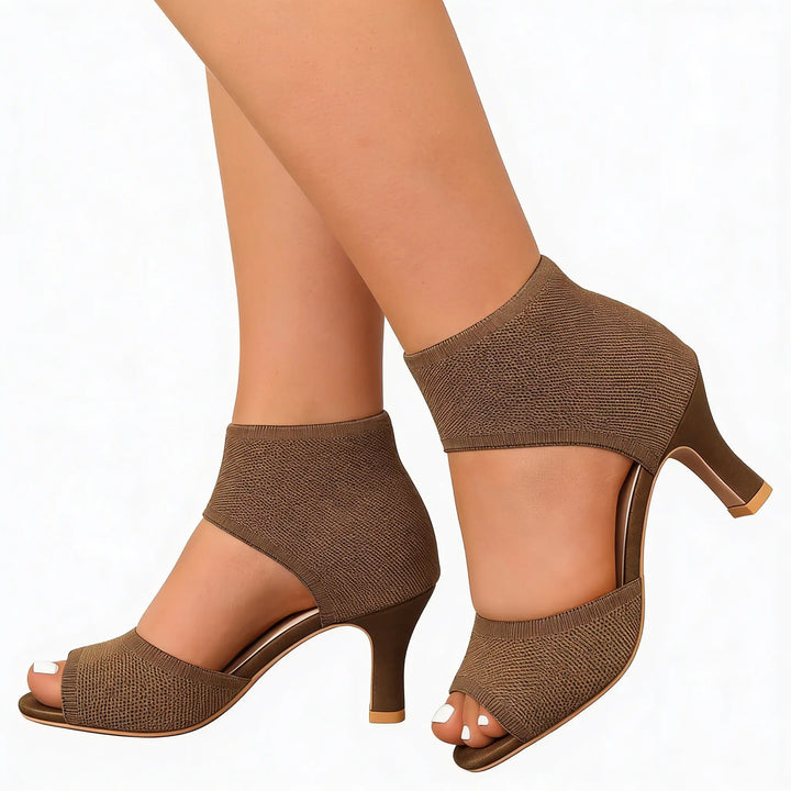 Tacones ortopédicos elegantes con diseño de pulsera, estilo sofisticado y gran confort.