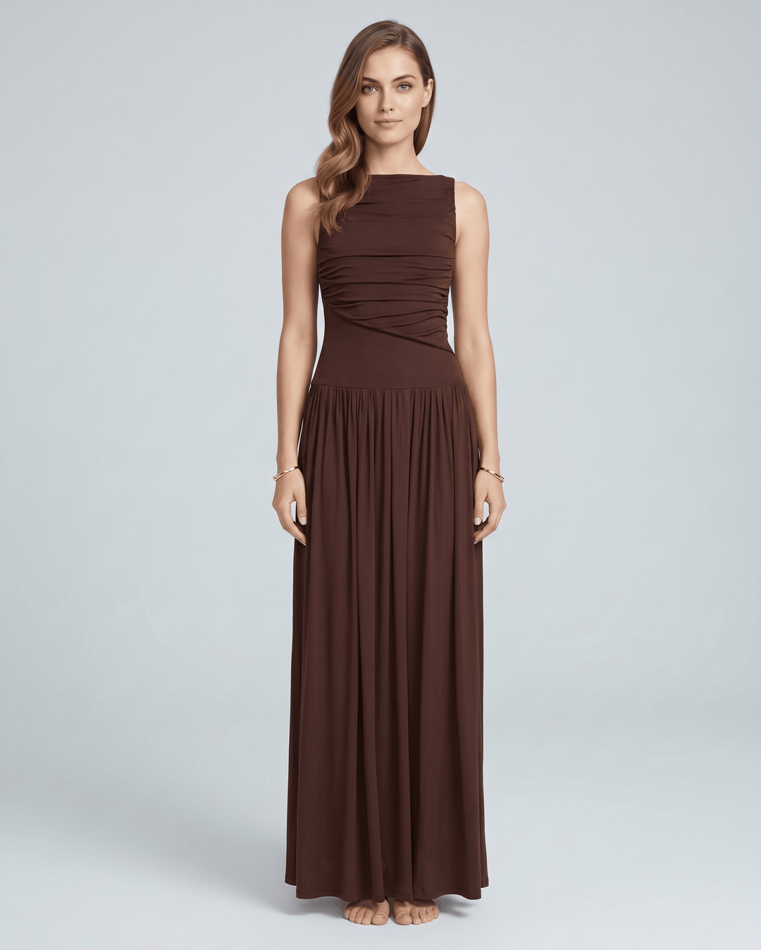 Vestido maxi Aurea casual chic, sin mangas. Muy cómodo y perfecto para el verano.