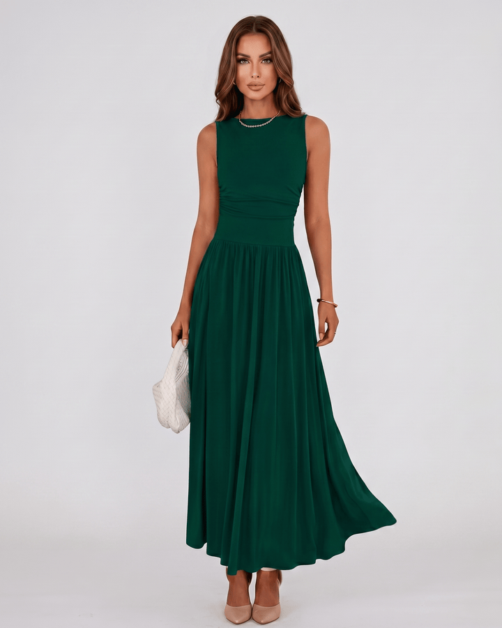 Vestido sin mangas Aurelia, ideal como vestido de noche o casual de verano, muy femenino.