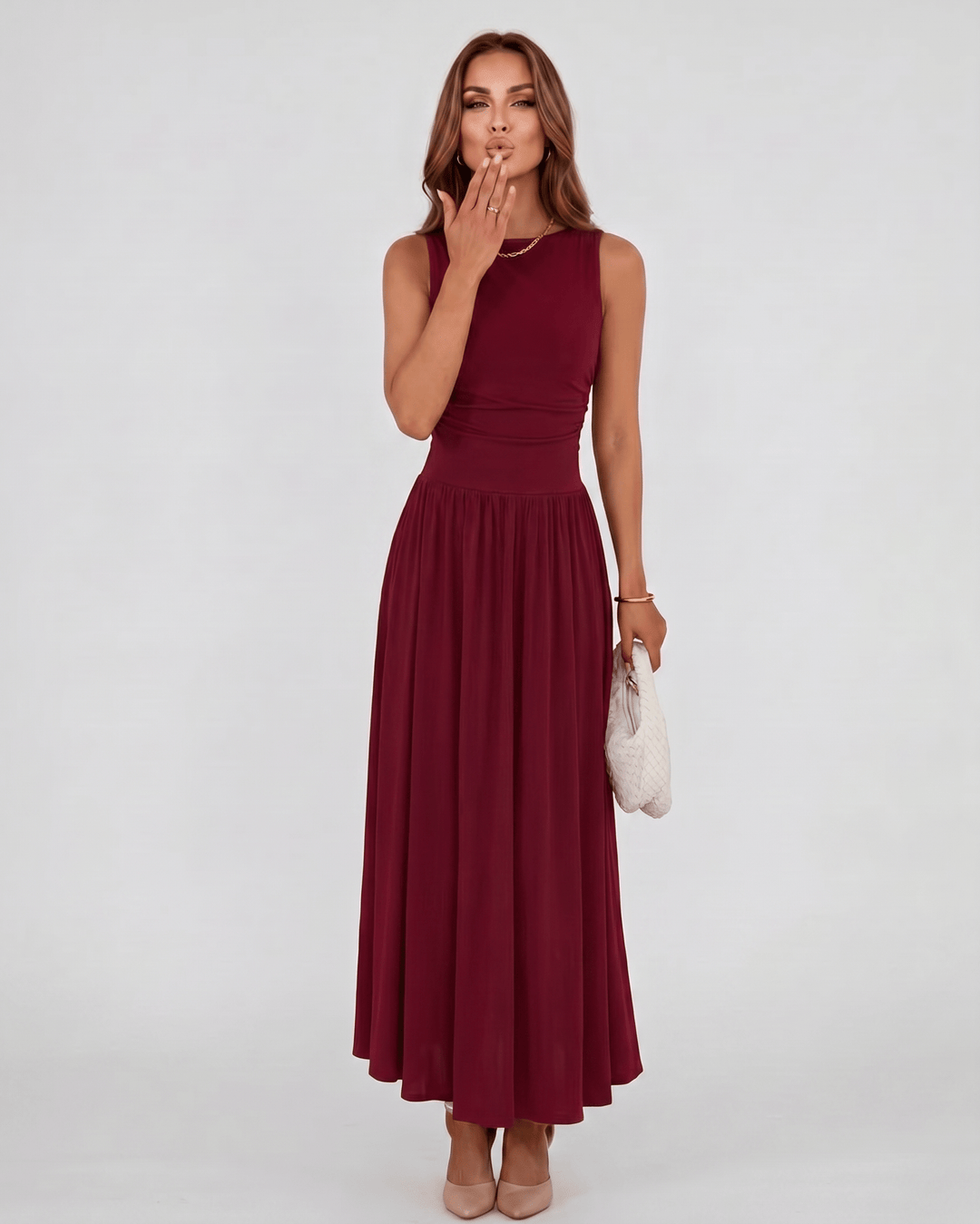 Vestido de verano Aurelia para mujer, sin mangas, largo y versátil, para un confort chic.