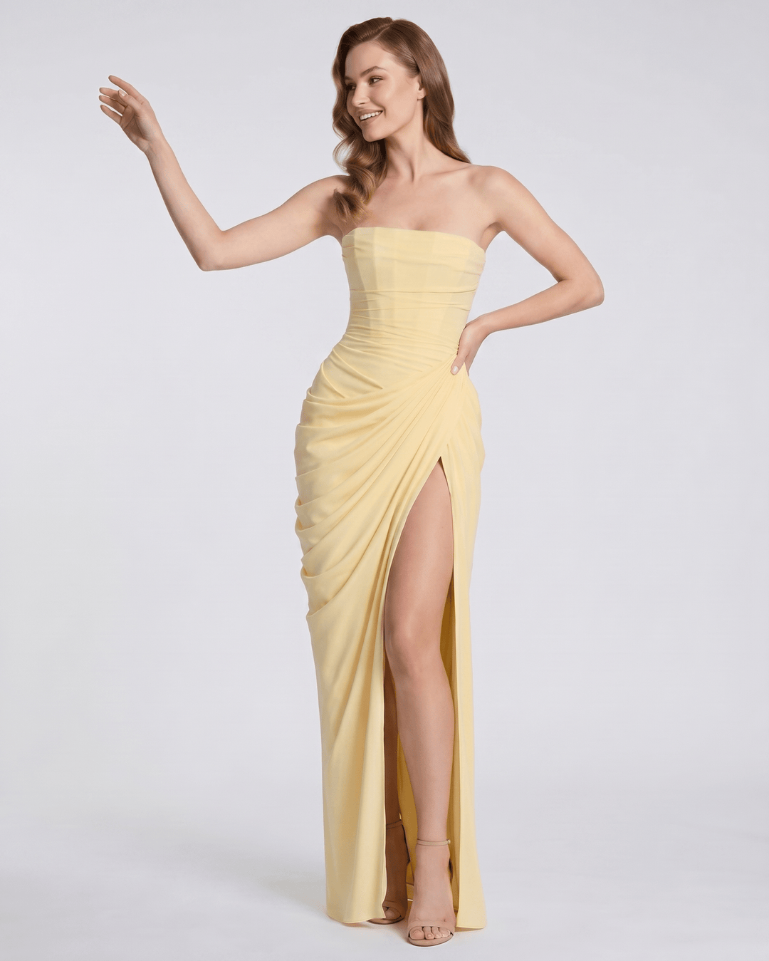 Vestido sin tirantes para fiesta de mujer, maxi, elegante y cómodo para el verano.