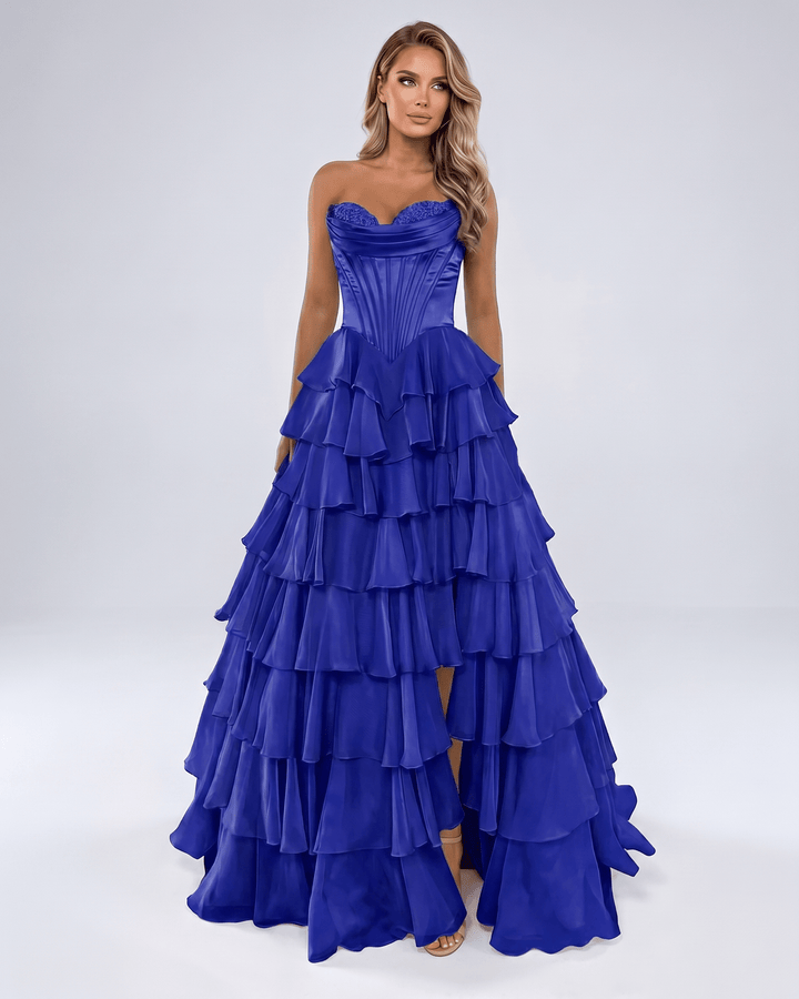 Vestido de noche de mujer, elegante con escote corazón. Perfecto para bodas y graduaciones.