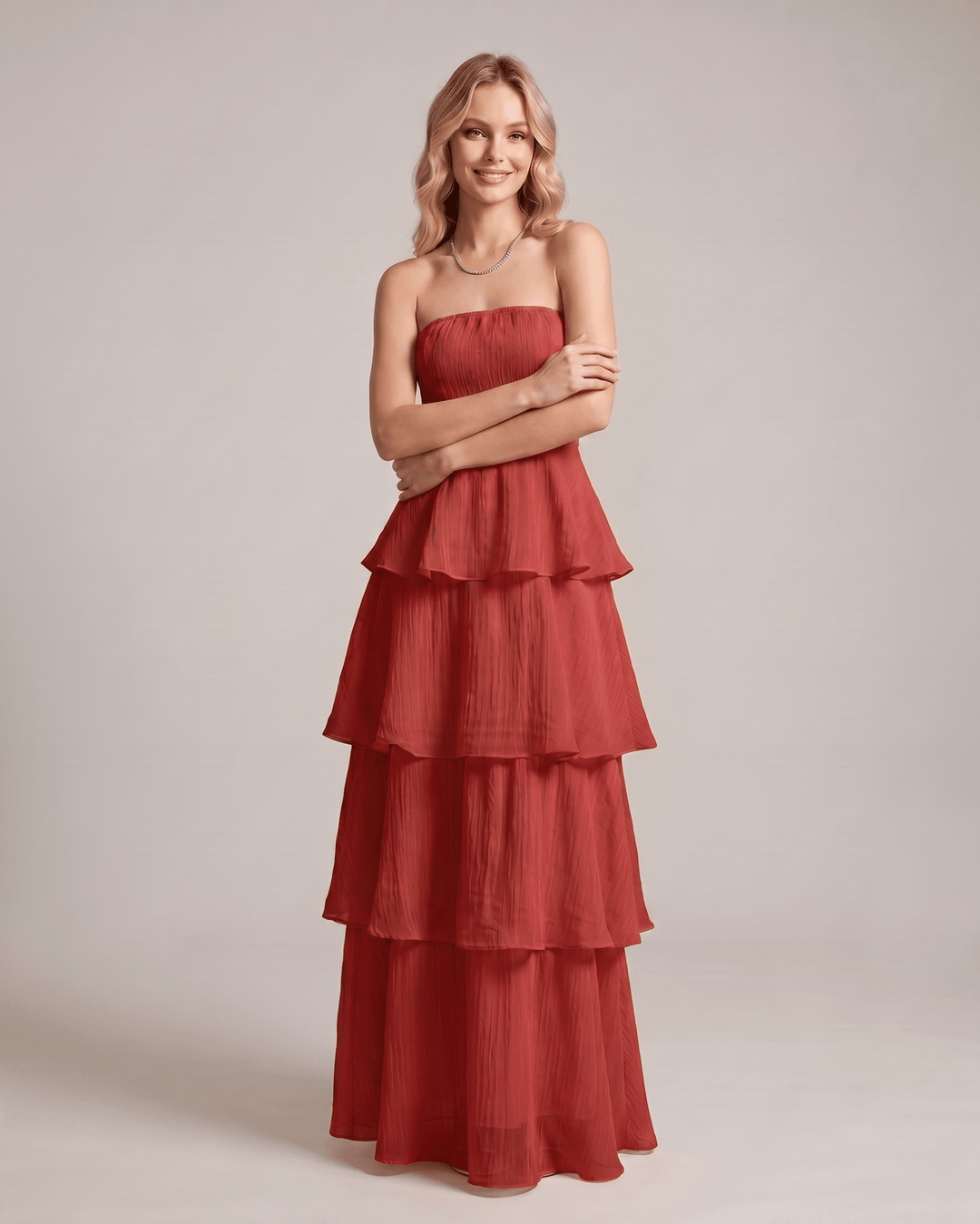 Vestido largo de verano, sin tirantes, para mujer, estilo chic y relajado.