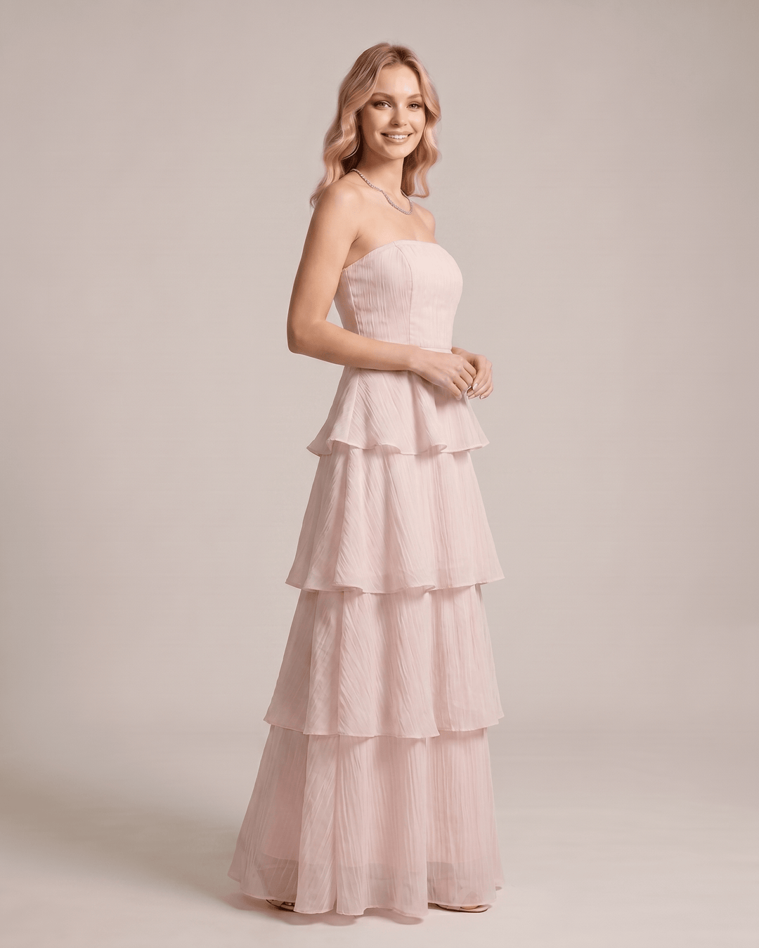Vestido de fiesta largo sin tirantes, para mujer, ideal para eventos de noche.