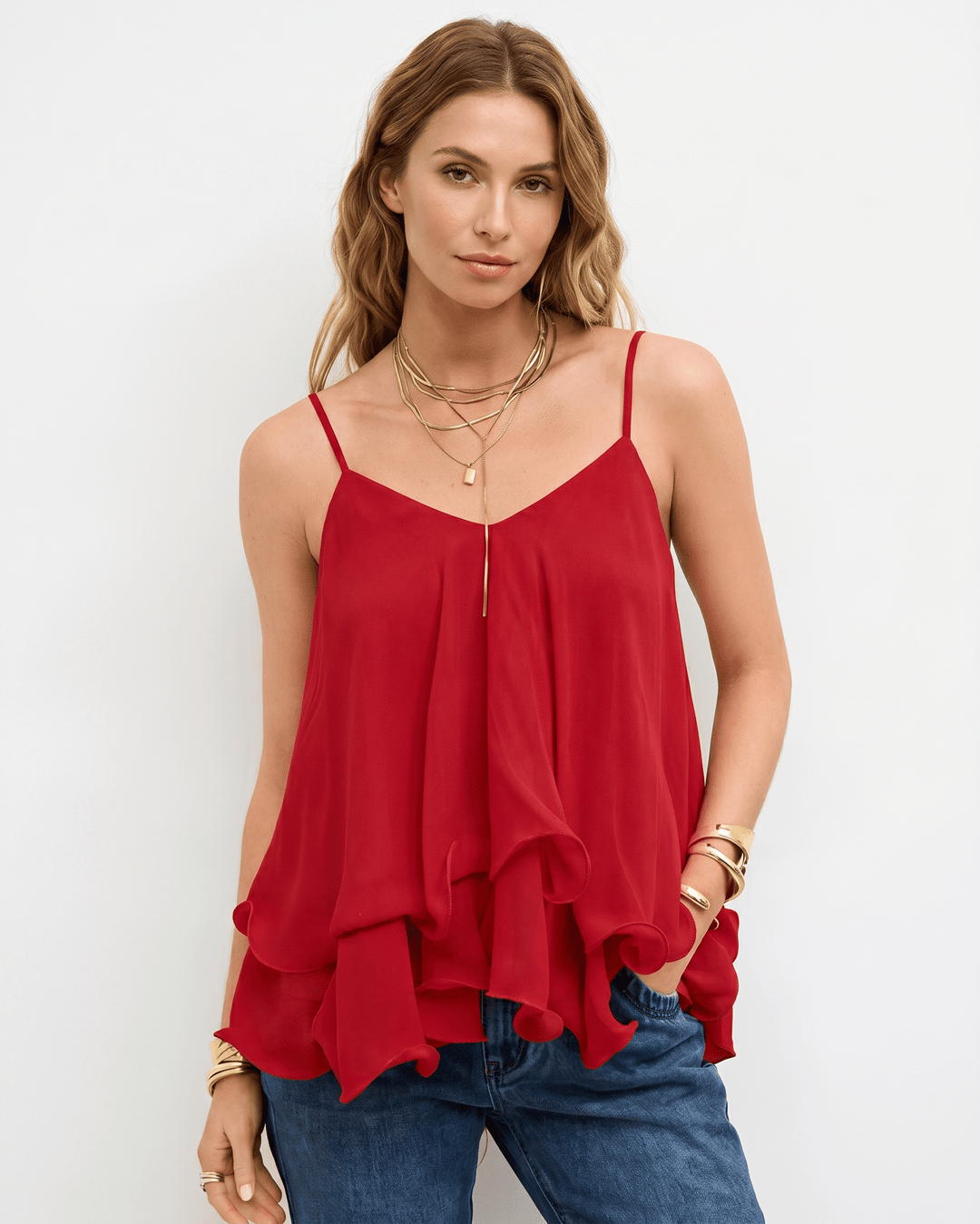 Top sin mangas Aureline, casual elegante, ideal para la mujer moderna.