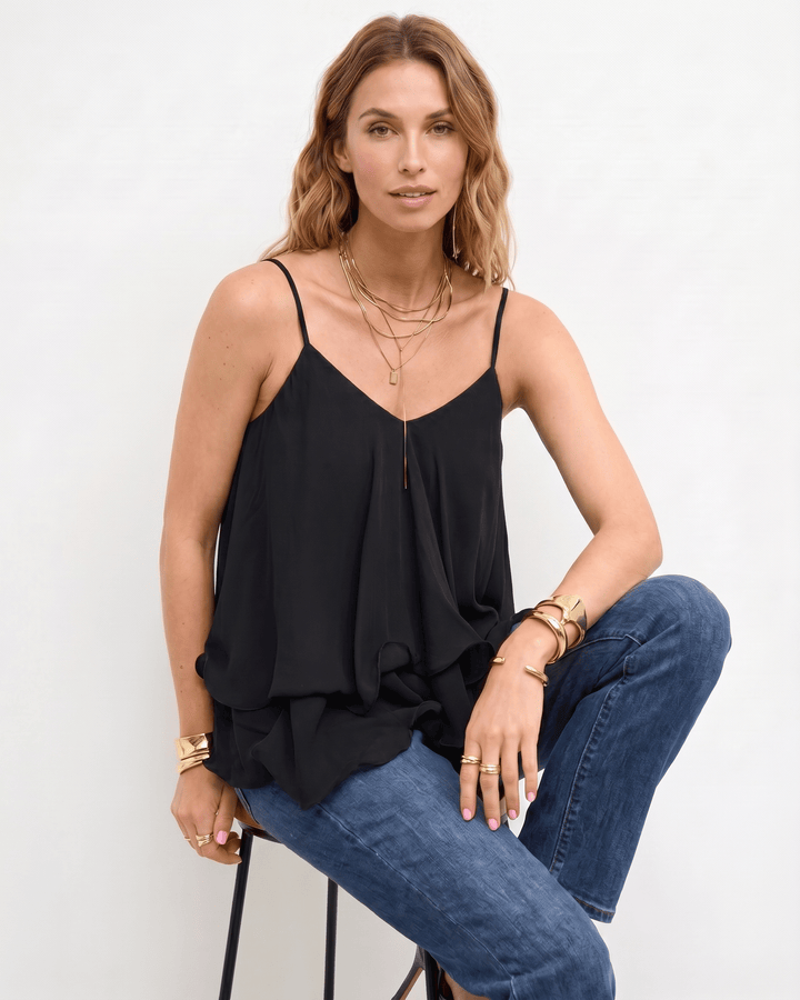 Blusa de verano Aureline, sin mangas, fresca y fluida, perfecta para mujer.