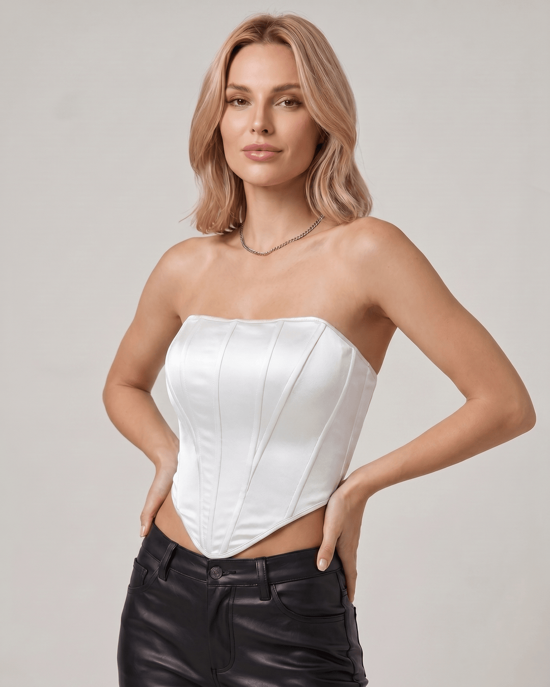 Top corset de veloura, para mujer, con un toque de elegancia, sin tirantes, perfecto para salir.