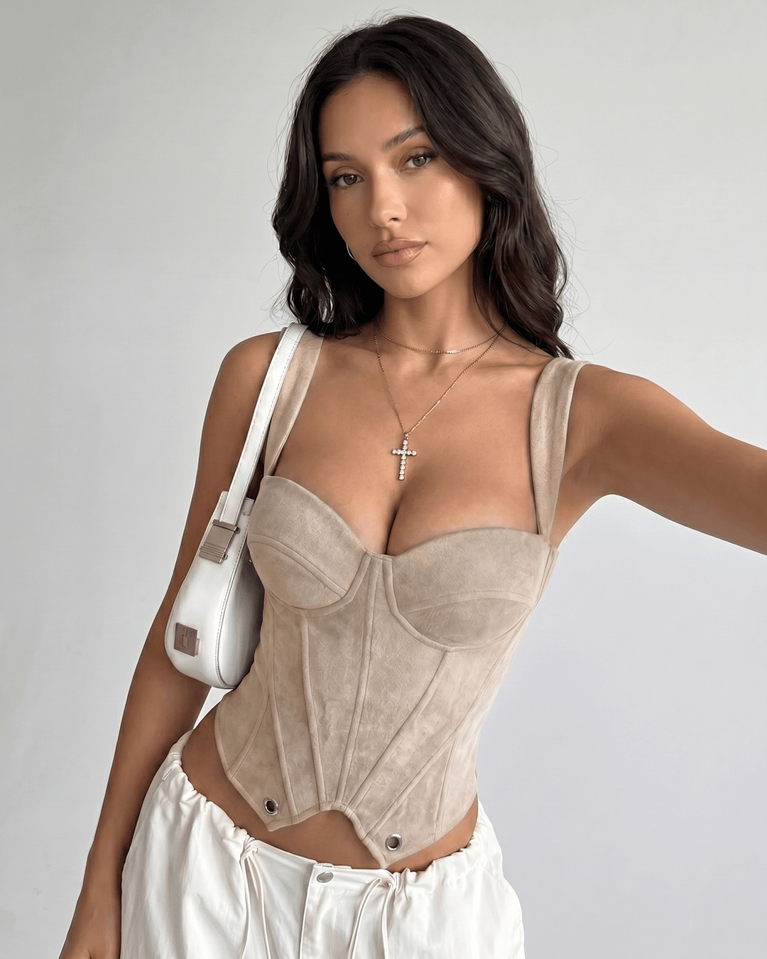Top corset de moda para mujer, con diseño estructurado y elegante.
