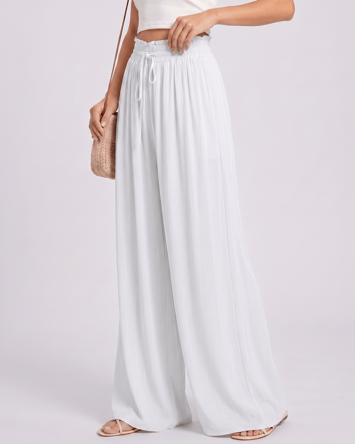Pantalones Selene de mujer, corte amplio, cintura alta, perfectos para el estilo casual de verano.