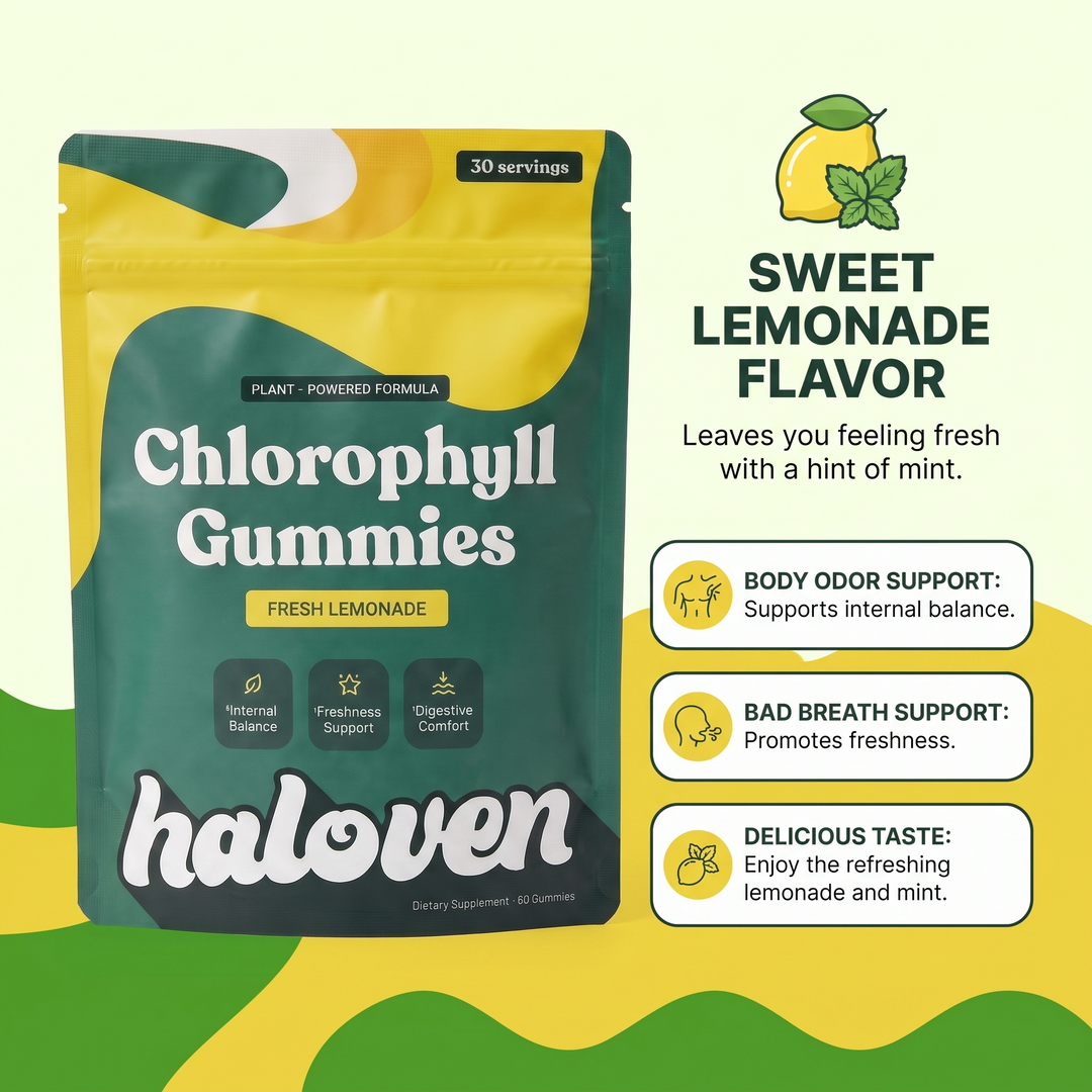Gominolas de clorofila sabor menta, refrescan el aliento y apoyan la digestión.