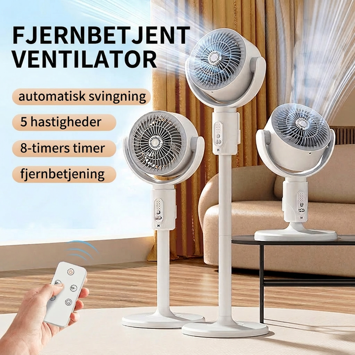 Ventilador de pie USB silencioso blanco. Perfecto para mantener fresco y ventilado el hogar, la oficina o el dormitorio.